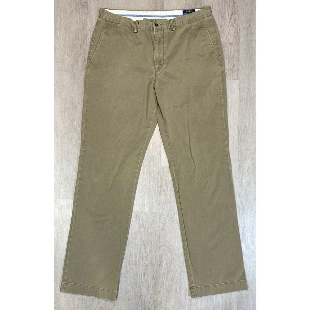 Polo Ralph Lauren The Polo Chino Pants Men's 34x34 Classic Cotton Twill Olive